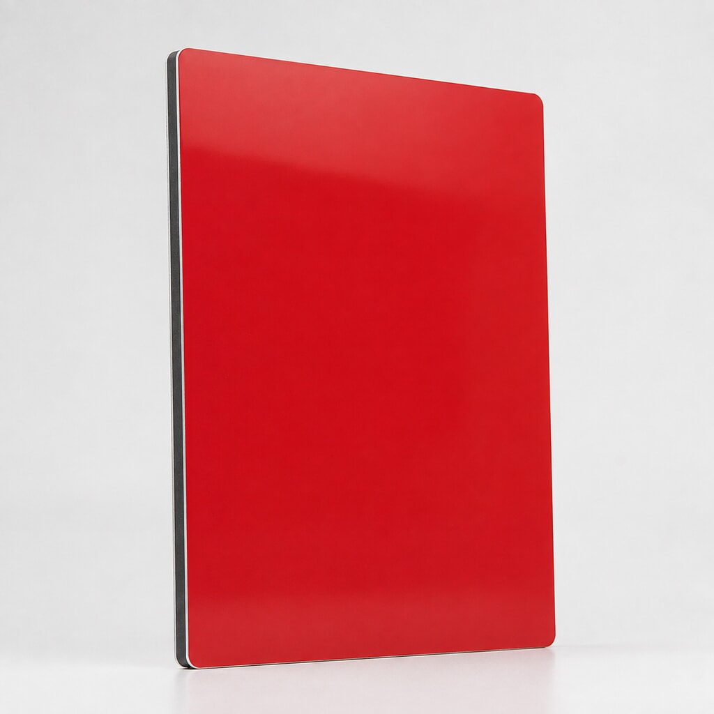 Miniature Panneau Alu Dibond rouge ral 3020 ep 3 mm