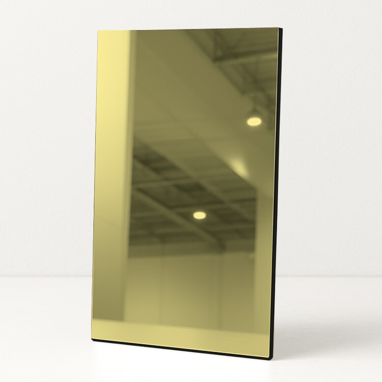 Miniature Panneau Dibond Miroir Or ep 3 mm : Dibond Miroir