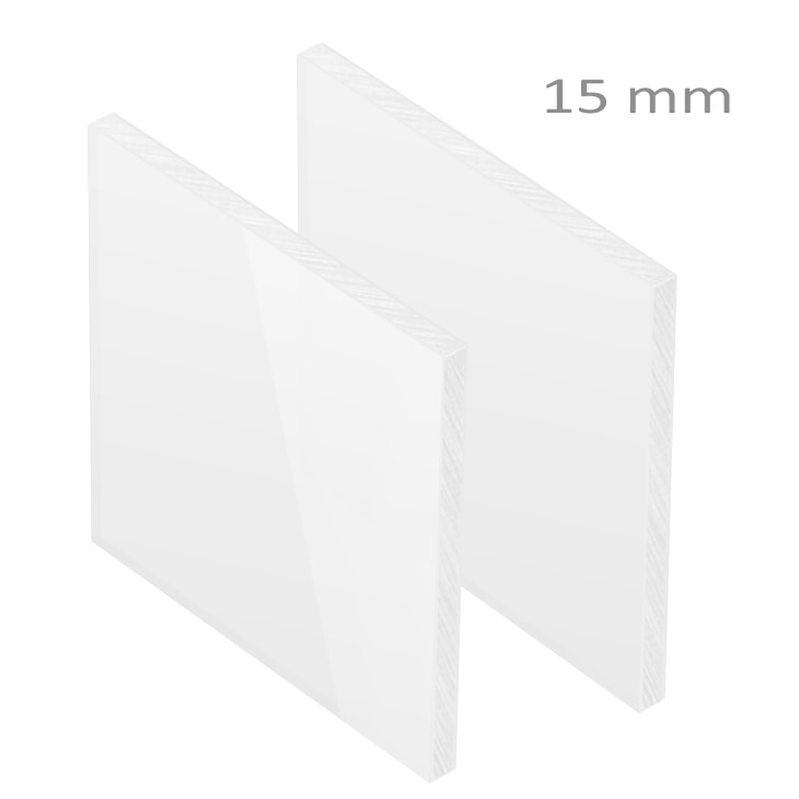 Miniature Plaque Plastique PEHD Blanc Ep 15 mm : Polystone G HD