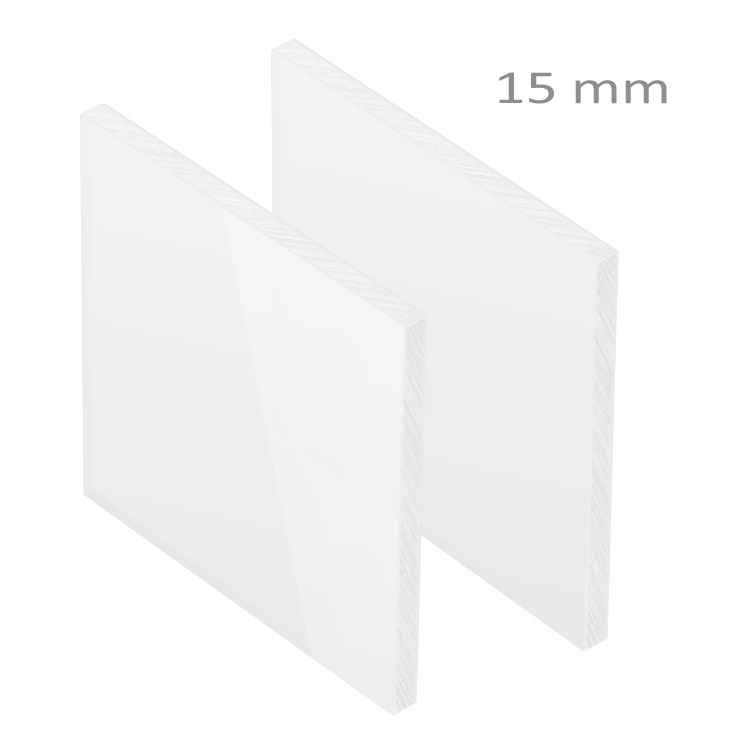 Plaque Plastique PEHD Blanc Ep 15 mm : Polystone G HD