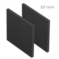 Plaque Plastique PEHD Noir Ep 10 mm : Polystone G HD