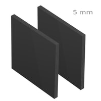 Plaque Plastique PEHD Noir Ep 5 mm : Polystone G HD