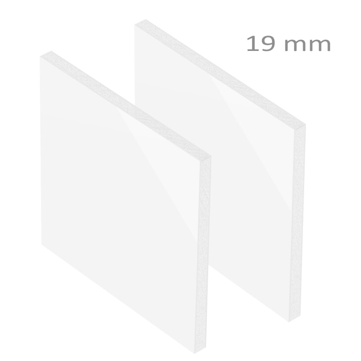 Miniature PVC Expansé Blanc Brillant ep 19 mm : Komacel