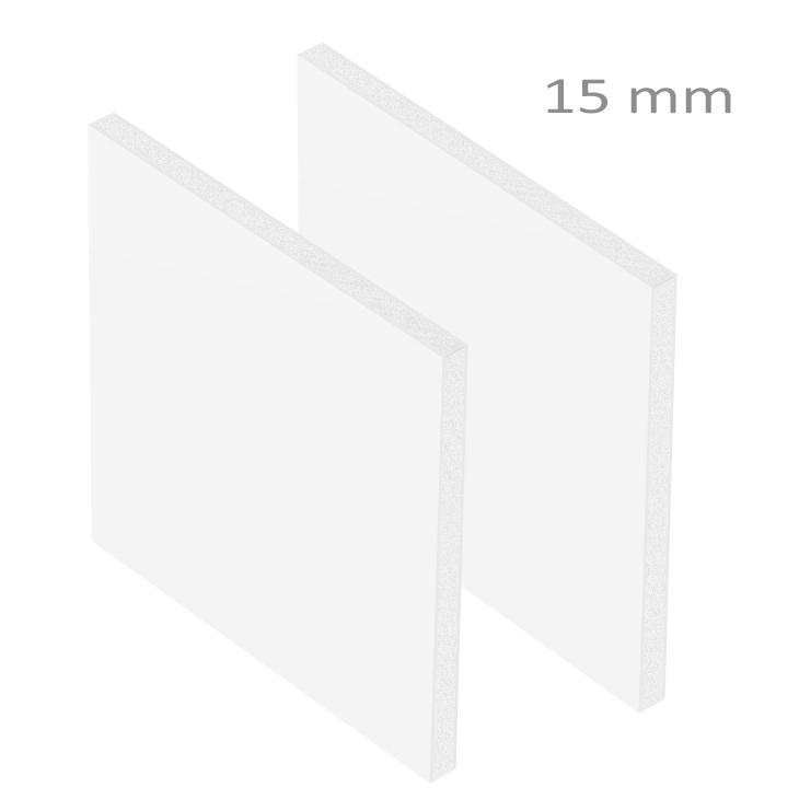 PVC Expansé Blanc Mat ep 15 mm : Forex Blanc
