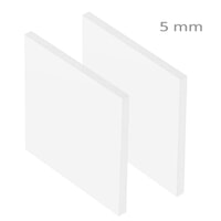 PVC Expansé Blanc Mat ep 5 mm : Forex Blanc