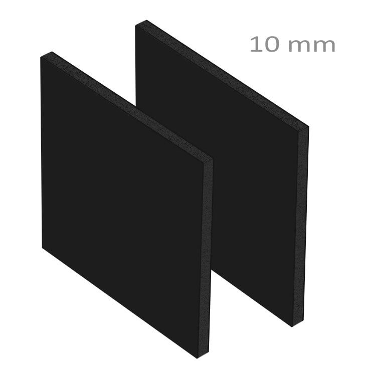 Miniature PVC Expansé Noir Mat ep 10 mm : Forex Noir