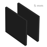 PVC Expansé Noir Mat ep 5 mm : Forex Noir