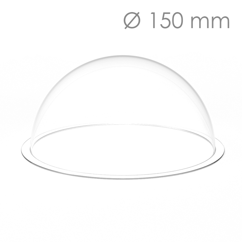 Demi Bulle Plexi Transparente diam 150 mm ref : Demi Sphère PMMA