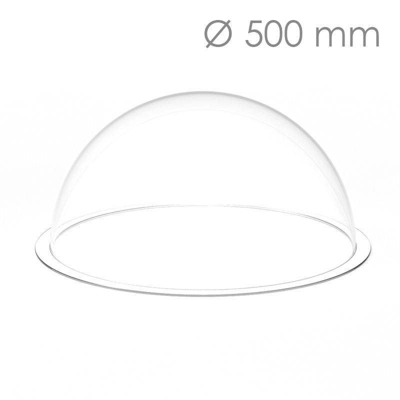 Demi Bulle Plexi Transparente diam 500 mm ref : Demi Sphère PMMA