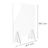 Protection Plexiglass Hygiaphone 67x90 cm